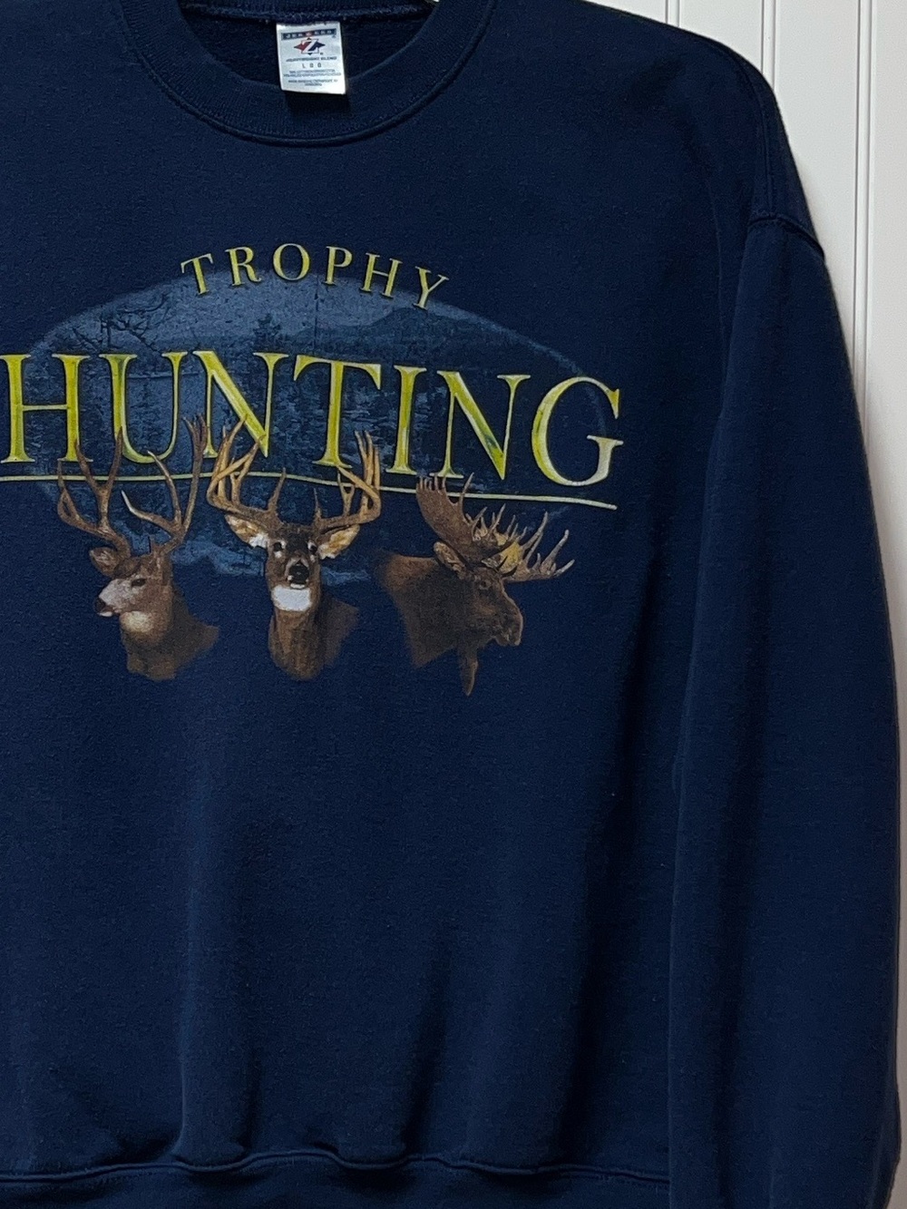 Y2k Whitetail Deer & Moose Hunting Sweatshirt L Vintage